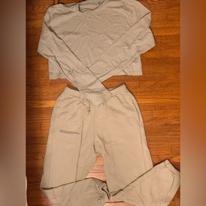 Pangaia tan sweatsuit set, small